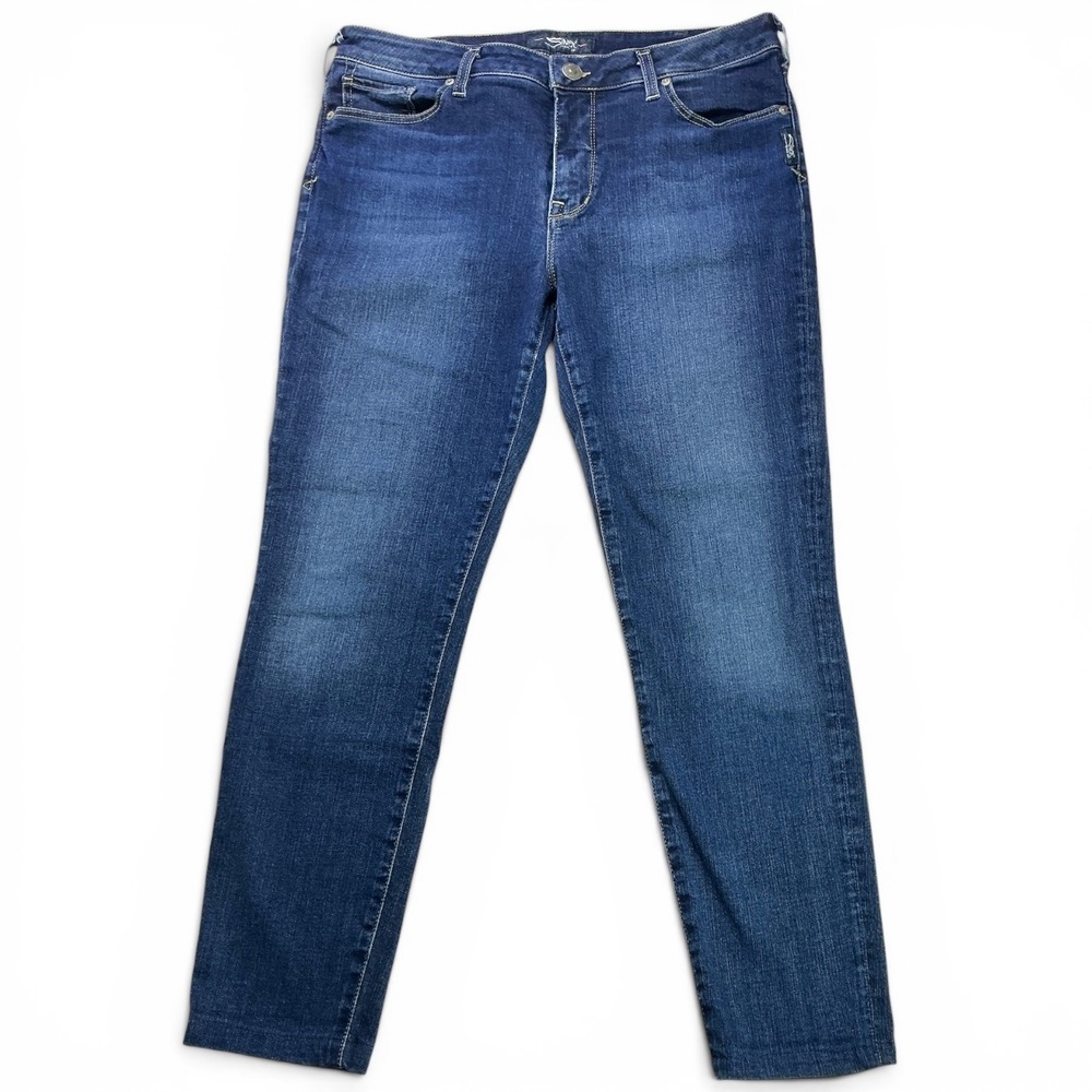 Silver Jeans Co Blue Bleecker Jeans Women 32x29 Slim Leg Ankle Hemmed 5389